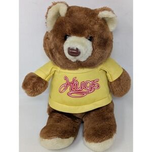 Vintage Hugs I'm a Softy Teddy Bear With Shirt 1980s 80s Animal Toy Plush‎ Hug